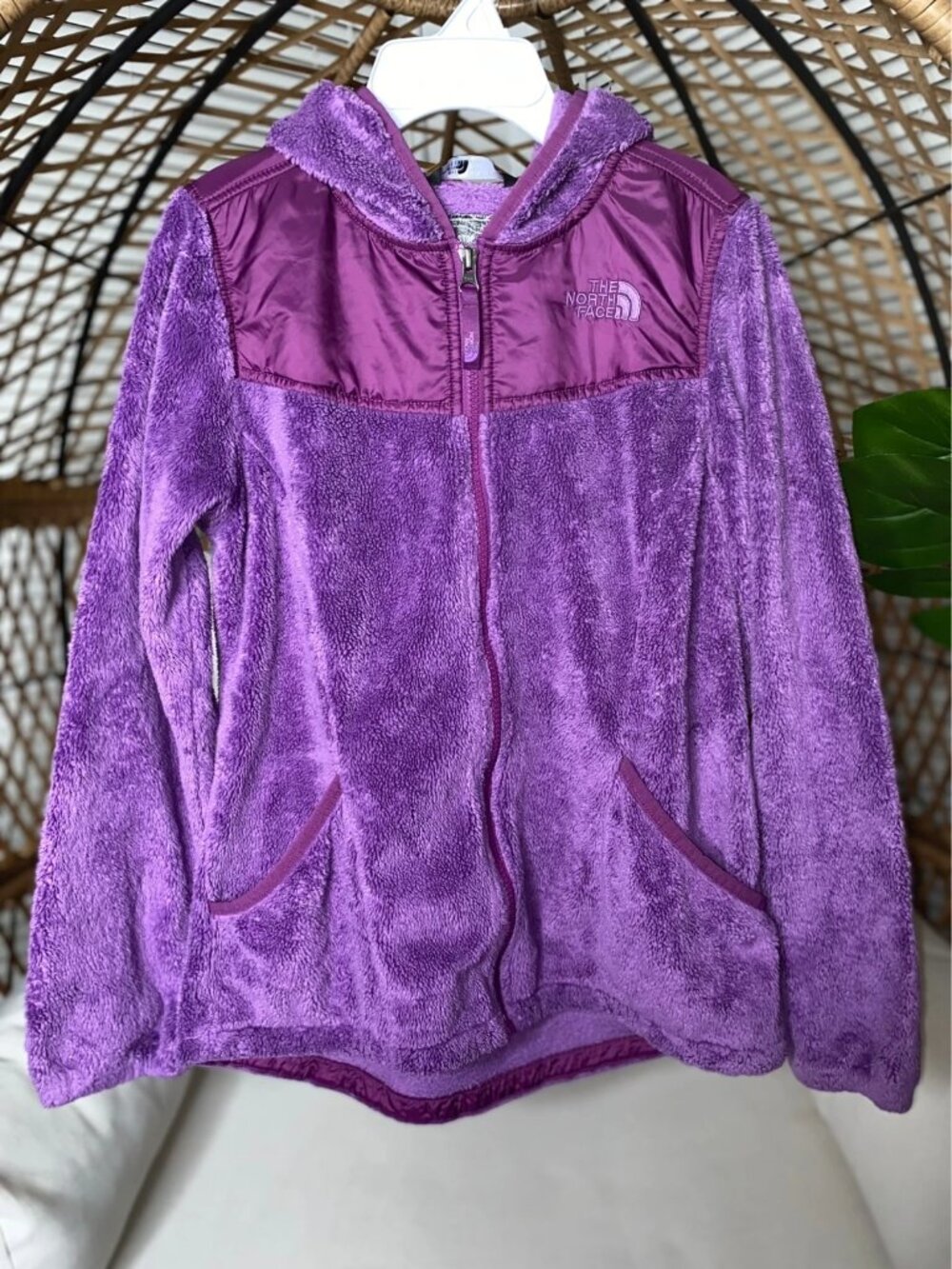 The North Face Kids Girls Full Zip Hooded Fleece Jacket Size 14/16